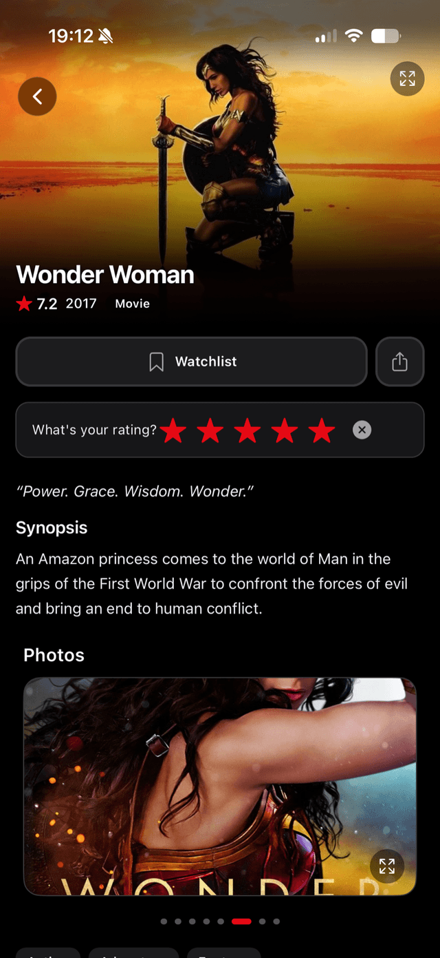 Fiche film FastFlix avec note, synopsis et casting de Wonder Woman